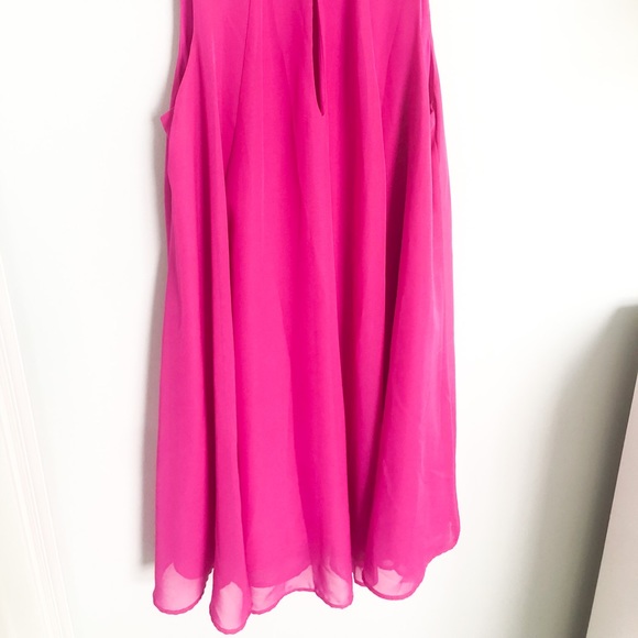 Askari Magenta Chiffon Shift Dress - Picture 6 of 6